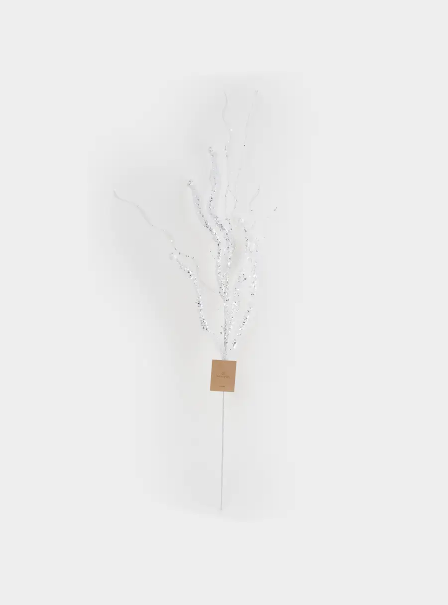 Ветка декоративная, 77 см, пластик/металл, Серебристые ветви, Interior silver ,image-2