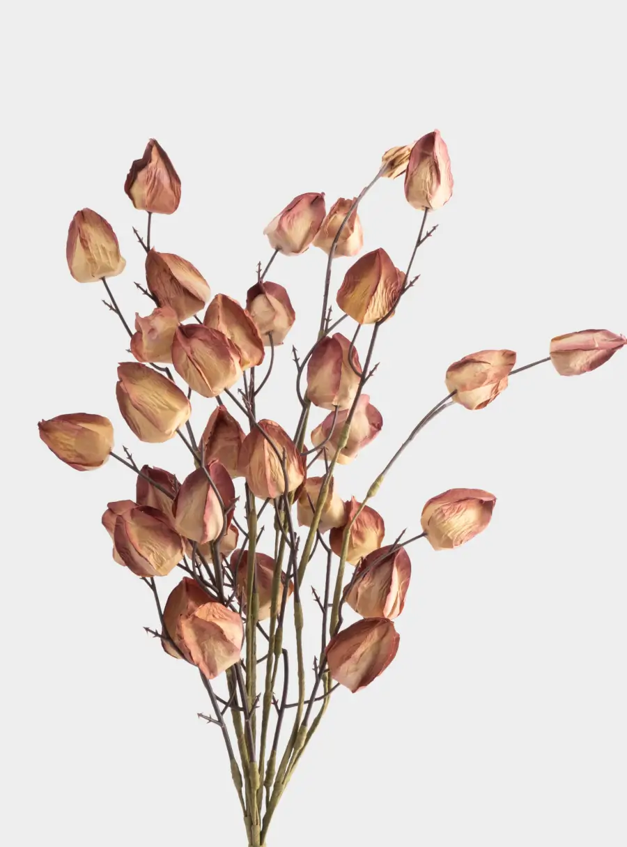 Ветка декоративная, 46 см, пенопласт/бумага, Бутоны, Light autumn ,image-2