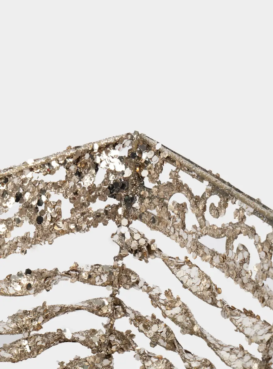 Корзина декоративная, 25х20 см, пластик/металл, прямоугольная, шампань, Celebration, image-3