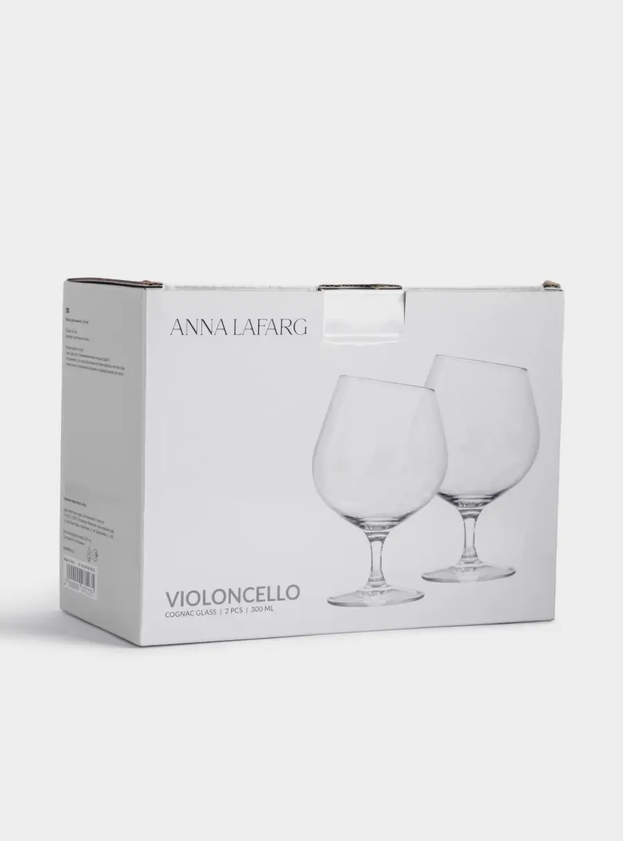 Бокал для коньяка, 300 мл, 2 шт, кристальное стекло, Violoncello, image-6