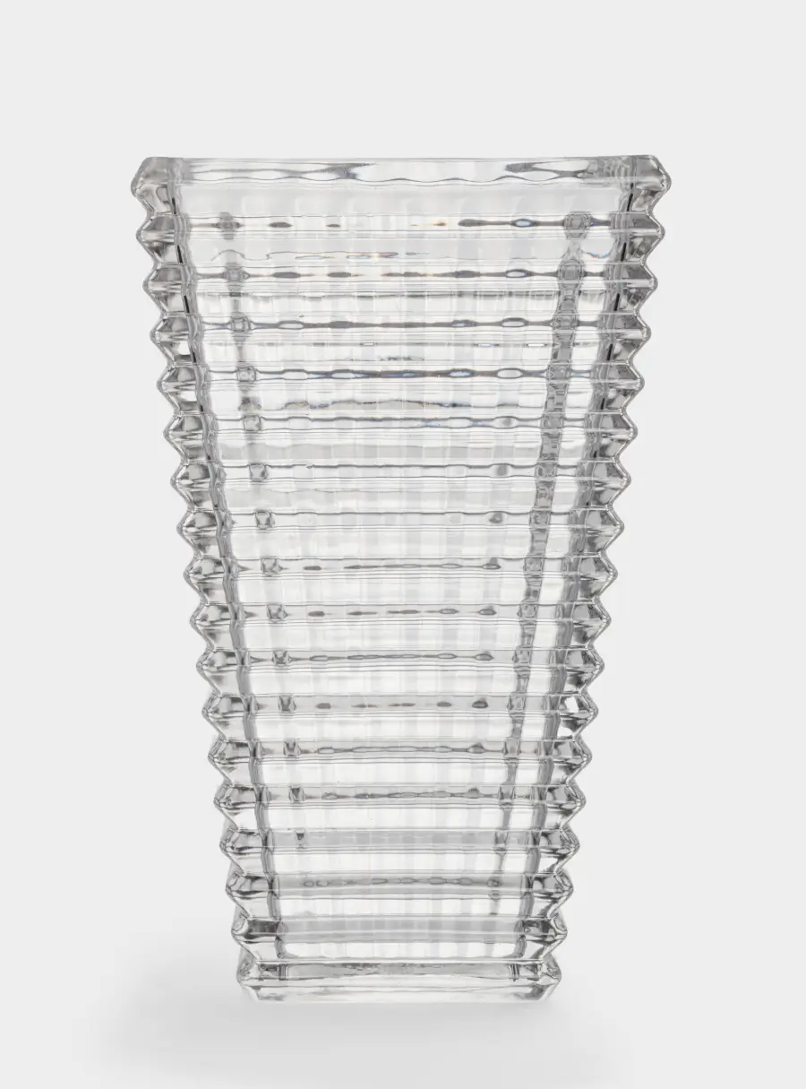 Ваза для цветов, 28 см, стекло Р, серая, Traviata