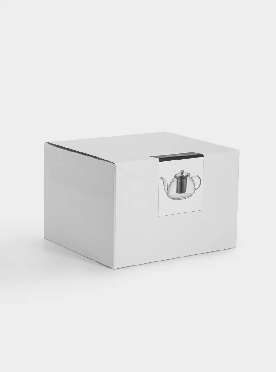 Чайник заварочный, 1 л, стекло Б/сталь, серебристый, Base, image-5
