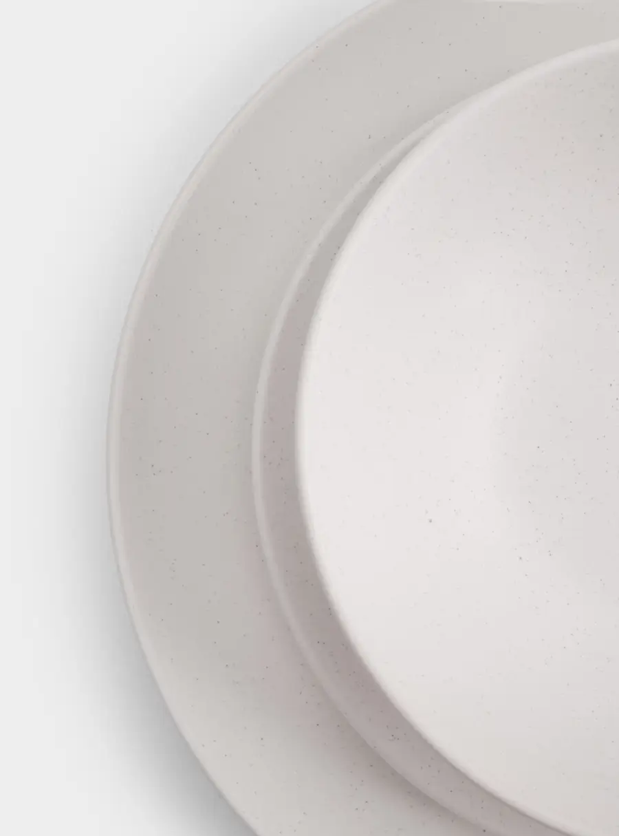 Сервиз обеденный, 6 перс, 18 пр, керамика, белый, в крапинку, Scanno, image-4