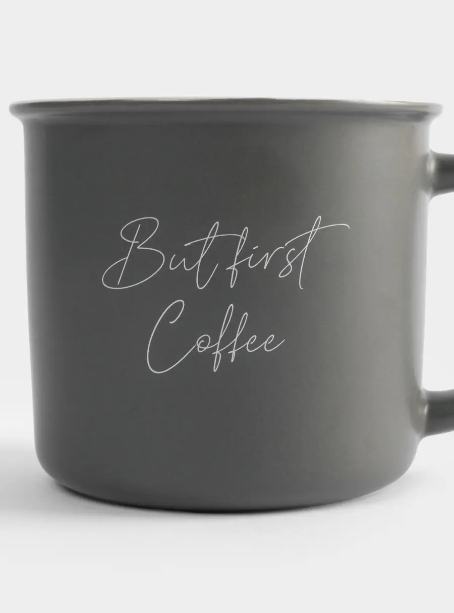 Кружка, 400 мл, керамика, серая, Retro, image-6