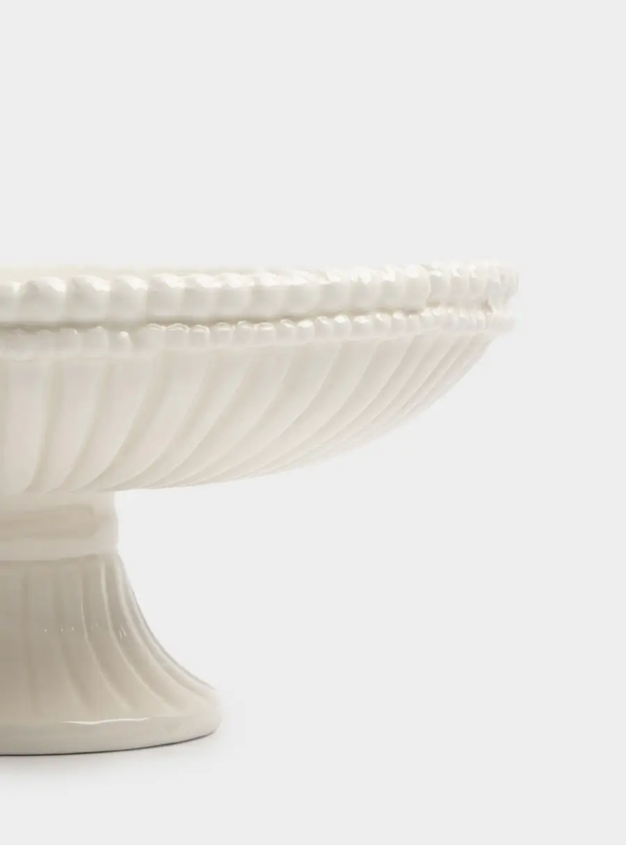 Блюдо на ножке, 17х9 см, керамика D, белое, Tulip ,image-2