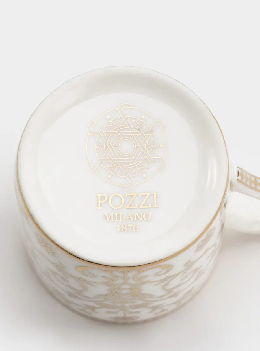 Пара чайная, 1 перс, 2 пр, 220 мл, фарфор N, белая, с золотистым орнаментом, Golden, image-5