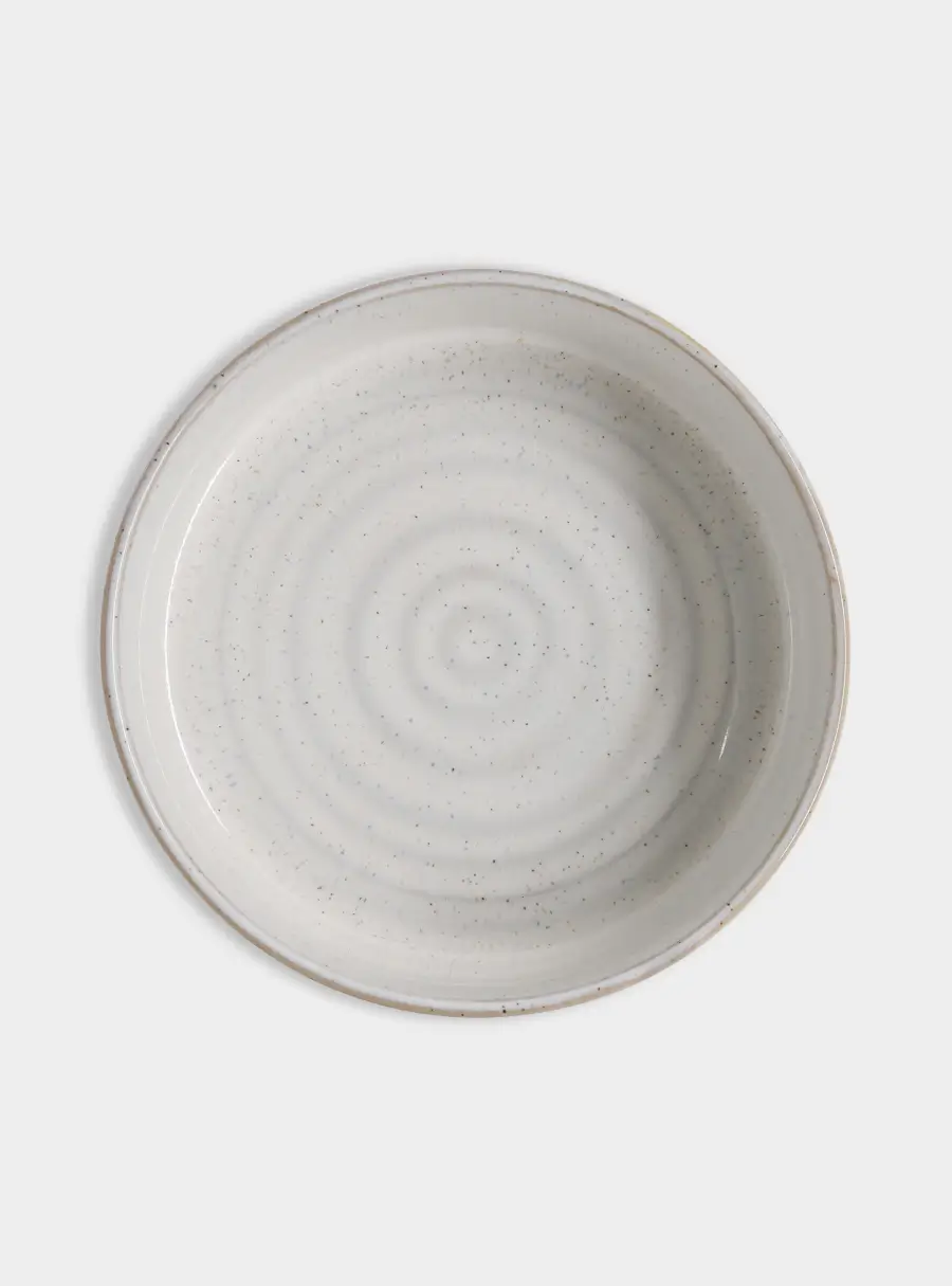 Салатник, 16х6 см, 750 мл, керамика, бежево-серый, в крапинку, Спираль, Azurro ,image-1