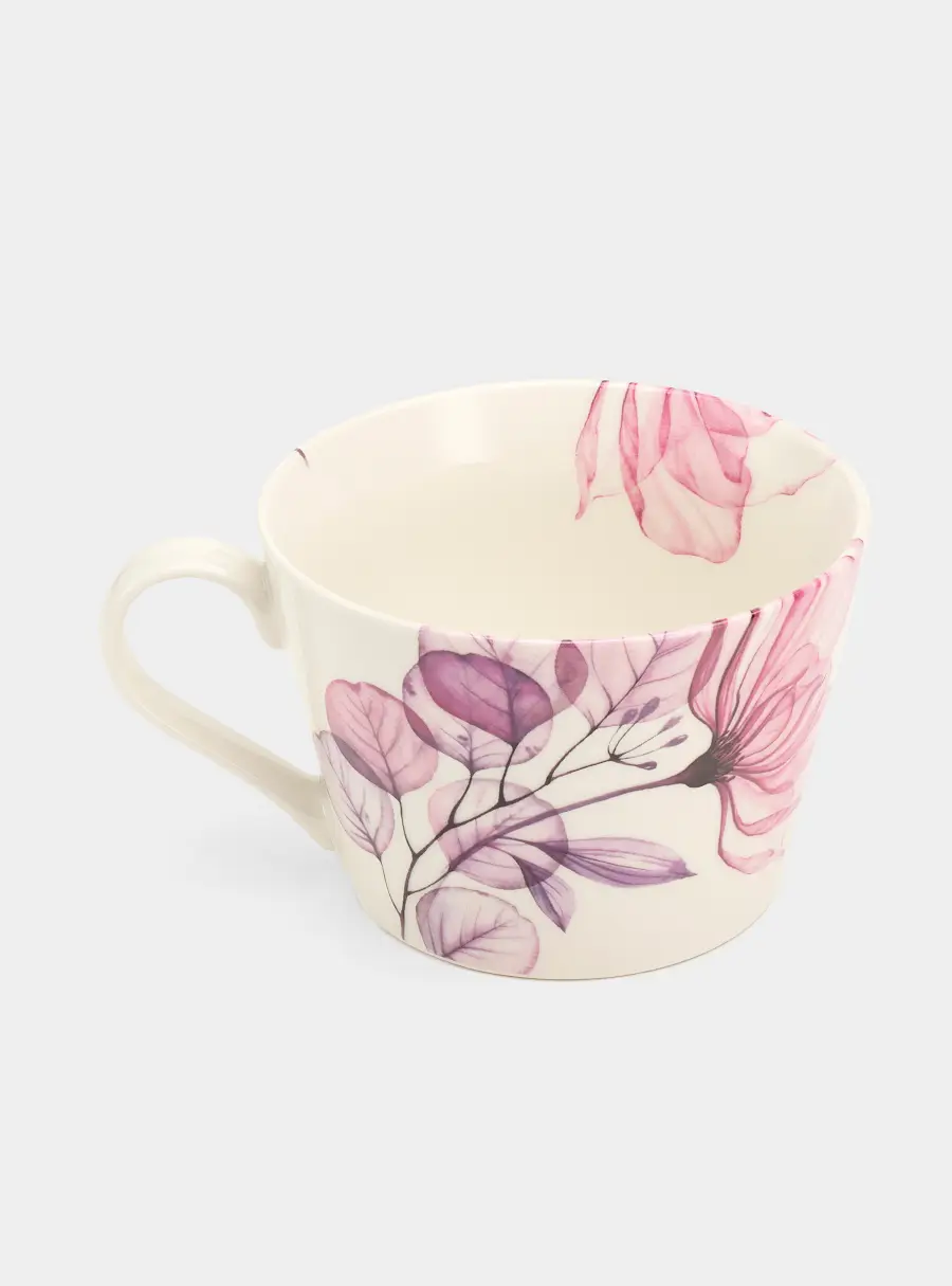 Кружка, 480 мл, фарфор N, белая, Азалия бордовая, Magic flowers ,image-3