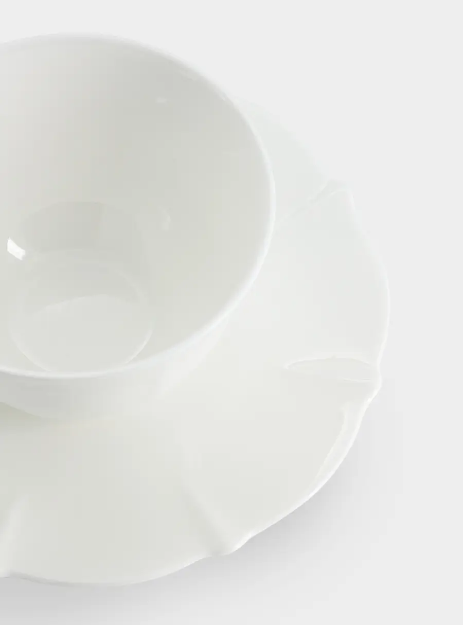 Пара чайная, 1 перс, 2 пр, 250 мл, фарфор F, белая, Lotus white ,image-4