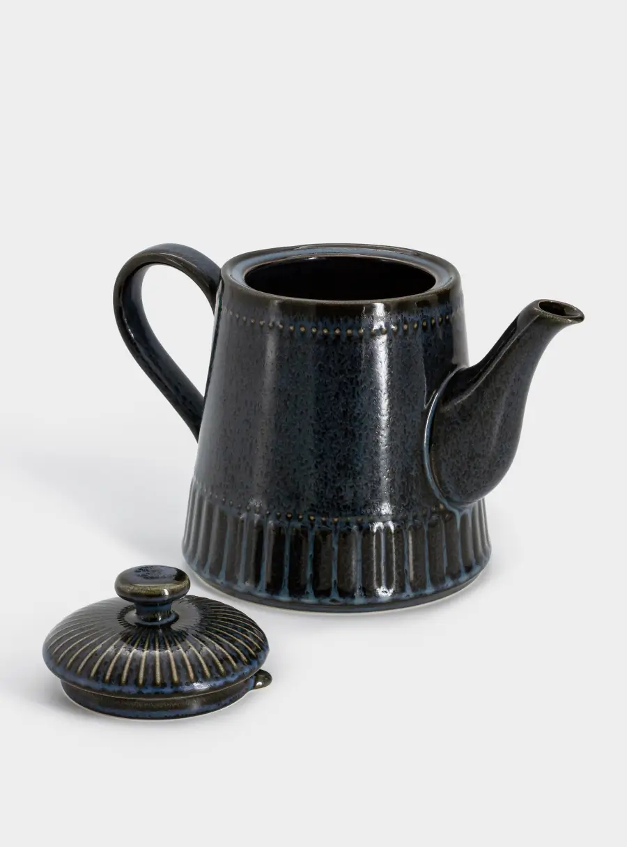 Чайник заварочный, 1 л, фарфор P, черно-синий, в крапинку, Black Kitchen, image-4