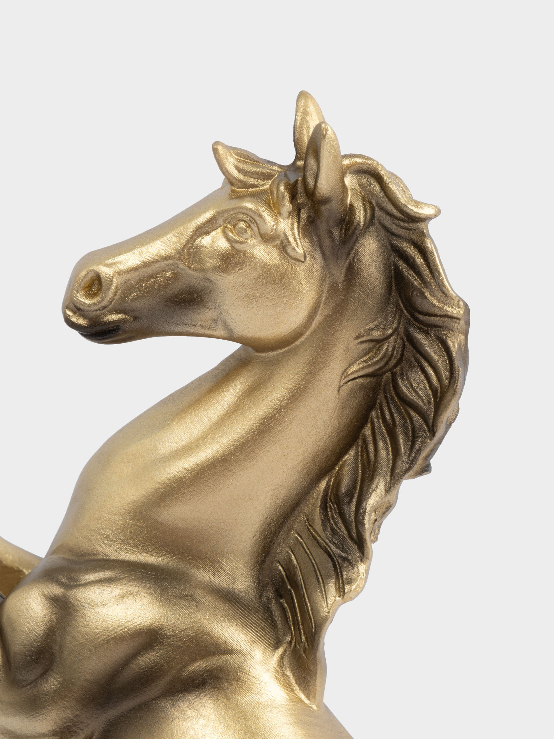Статуэтка, 25 см, полирезин, золотистая, Конь на дыбах, Horse, image-2