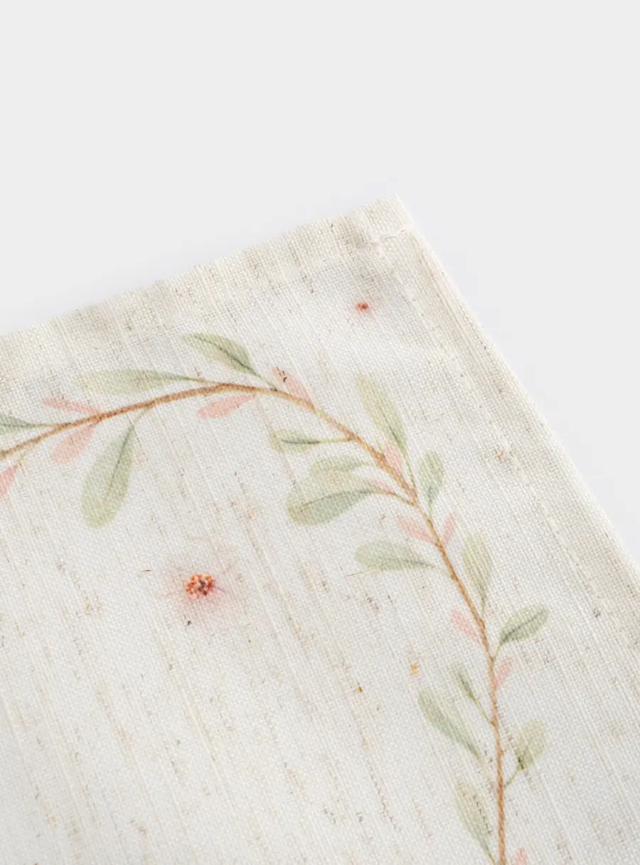 Салфетка под приборы, 30х45 см, полиэстер/лен, бежевая, Кролик в цветах, Easter rabbit ,image-2