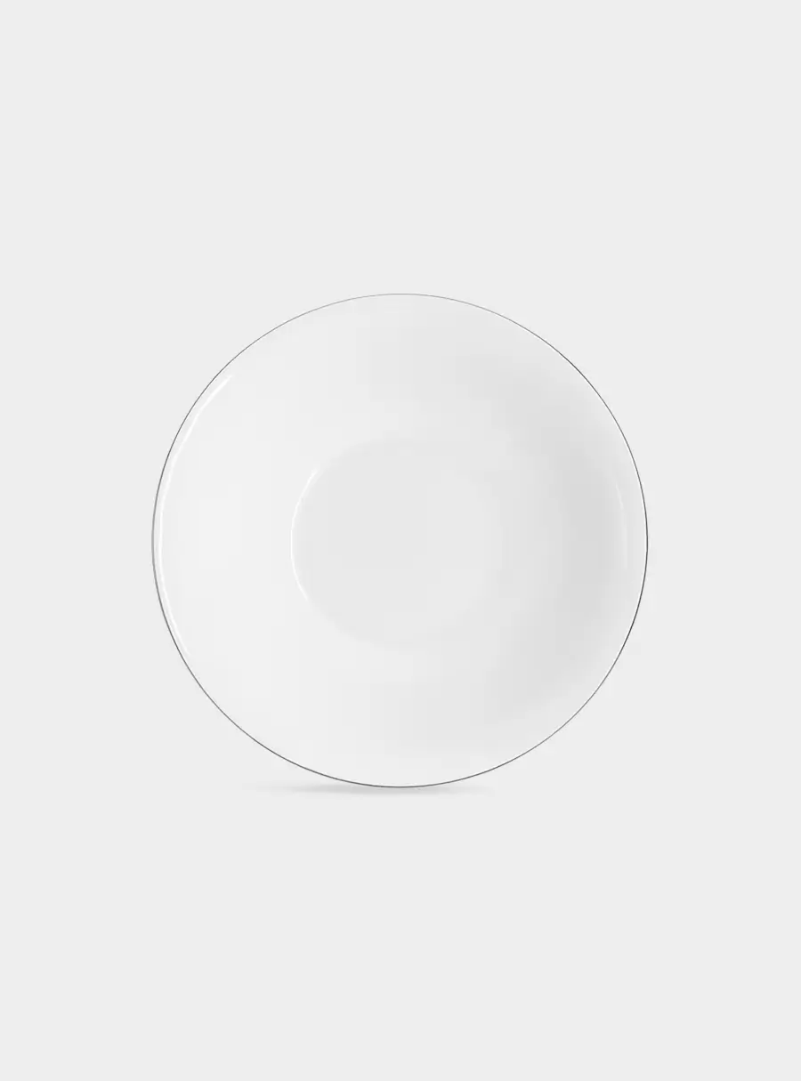 Сервиз обеденный, 6 перс, 21 пр, фарфор F, белый, с серебристым кантом, Lotus silver ,image-2