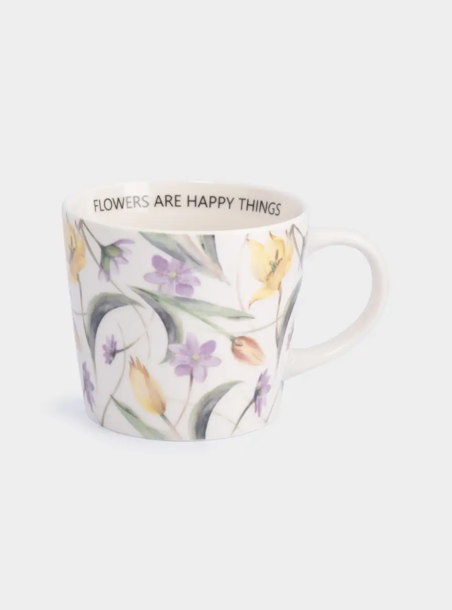 Кружка, 430 мл, 2 шт, фарфор N, белая, Летящие цветы, Fiori, image-5