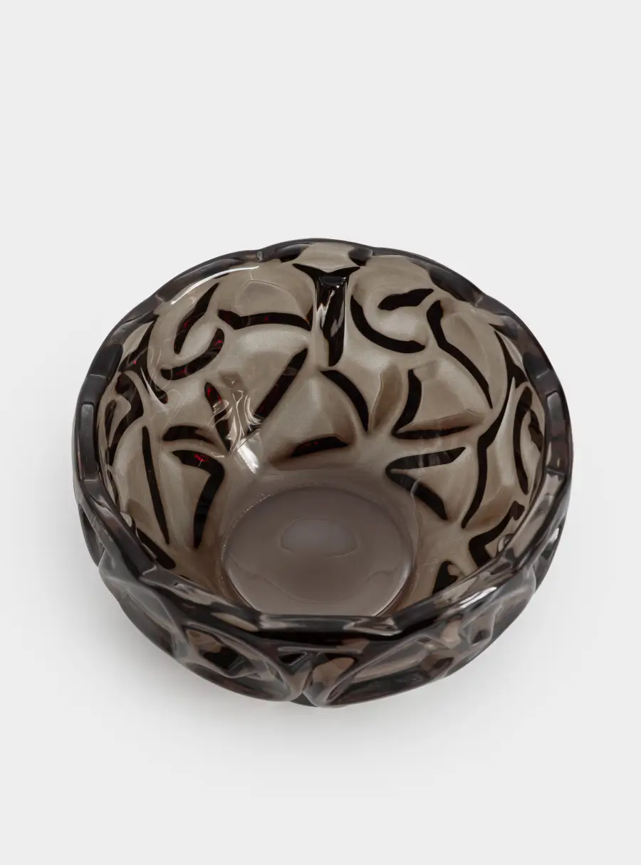 Салатник, 10х17 см, 1,1 л, стекло Р, коричневый, Узоры, Galaxy, image-3