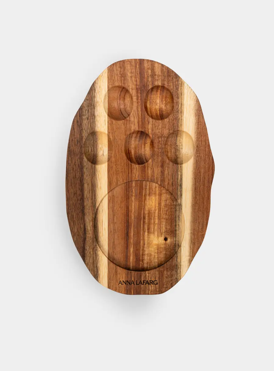 Блюдо пасхальное, 22x14 см, 5 отд, с местом для кулича, дерево, Easter ,image-1