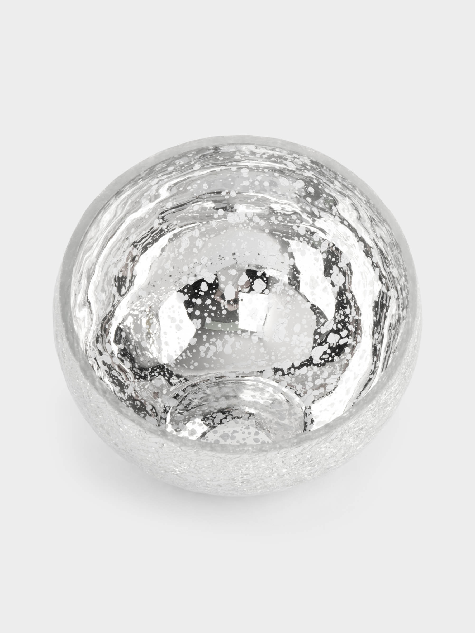 Конфетница, 15х12 см, стекло, серебристая, Кракелюр, Craquelure, image-3
