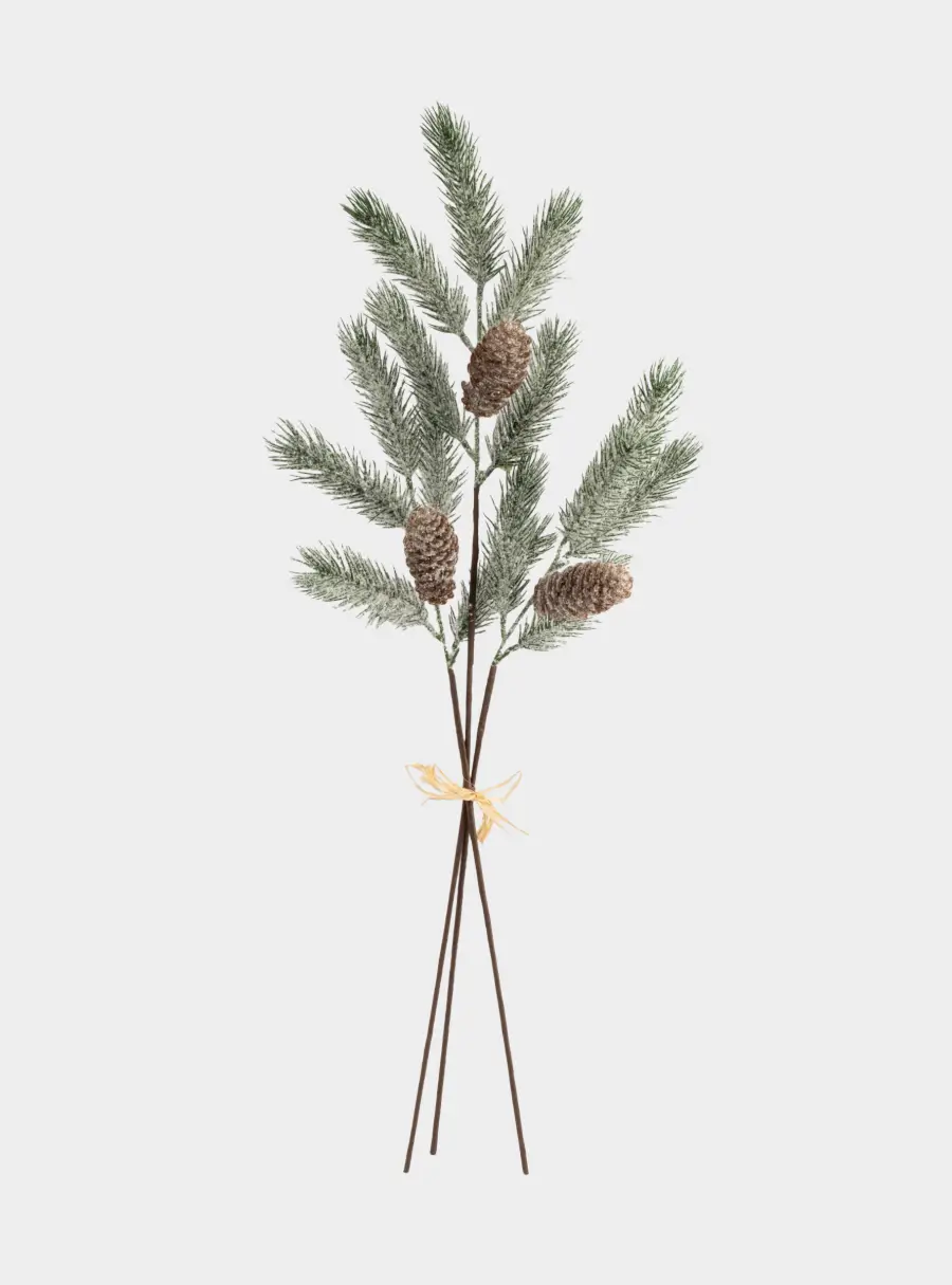 Ветка декоративная, 70 см, пластик/шишки, Шишки на ветке, Interior natural