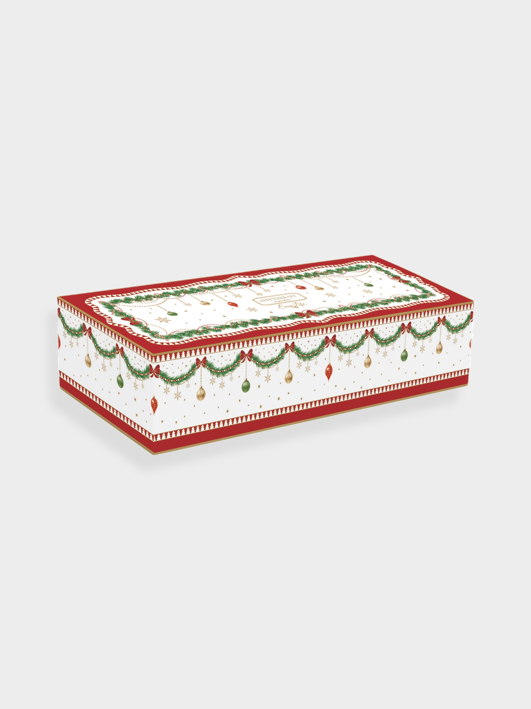 Набор для закусок, 3 пр, на подставке, фарфор P/бамбук, белый, Микс, Magie de Noel, image-1