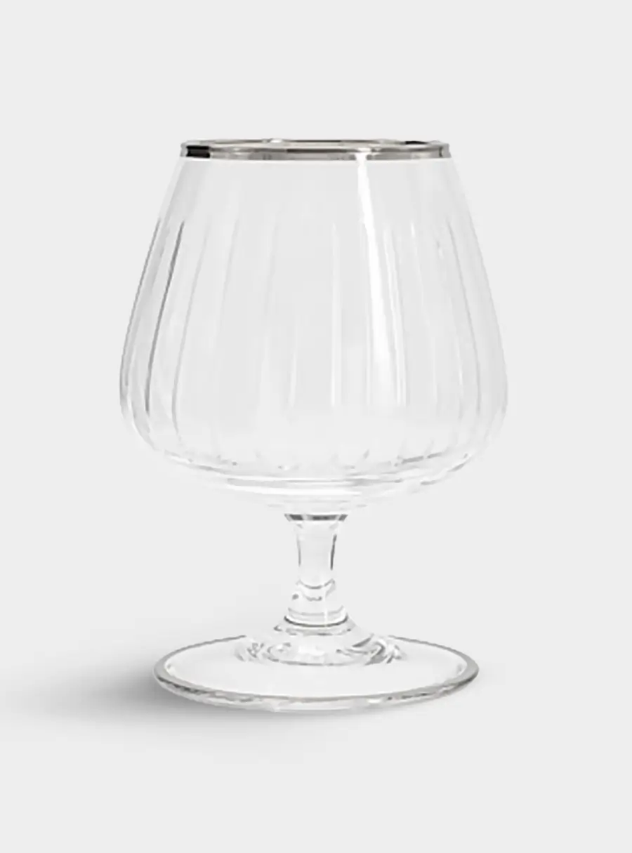 Набор бокалов для коньяка, 6 пр, 400 мл, хрустальные, Пиза серебро ,image-1