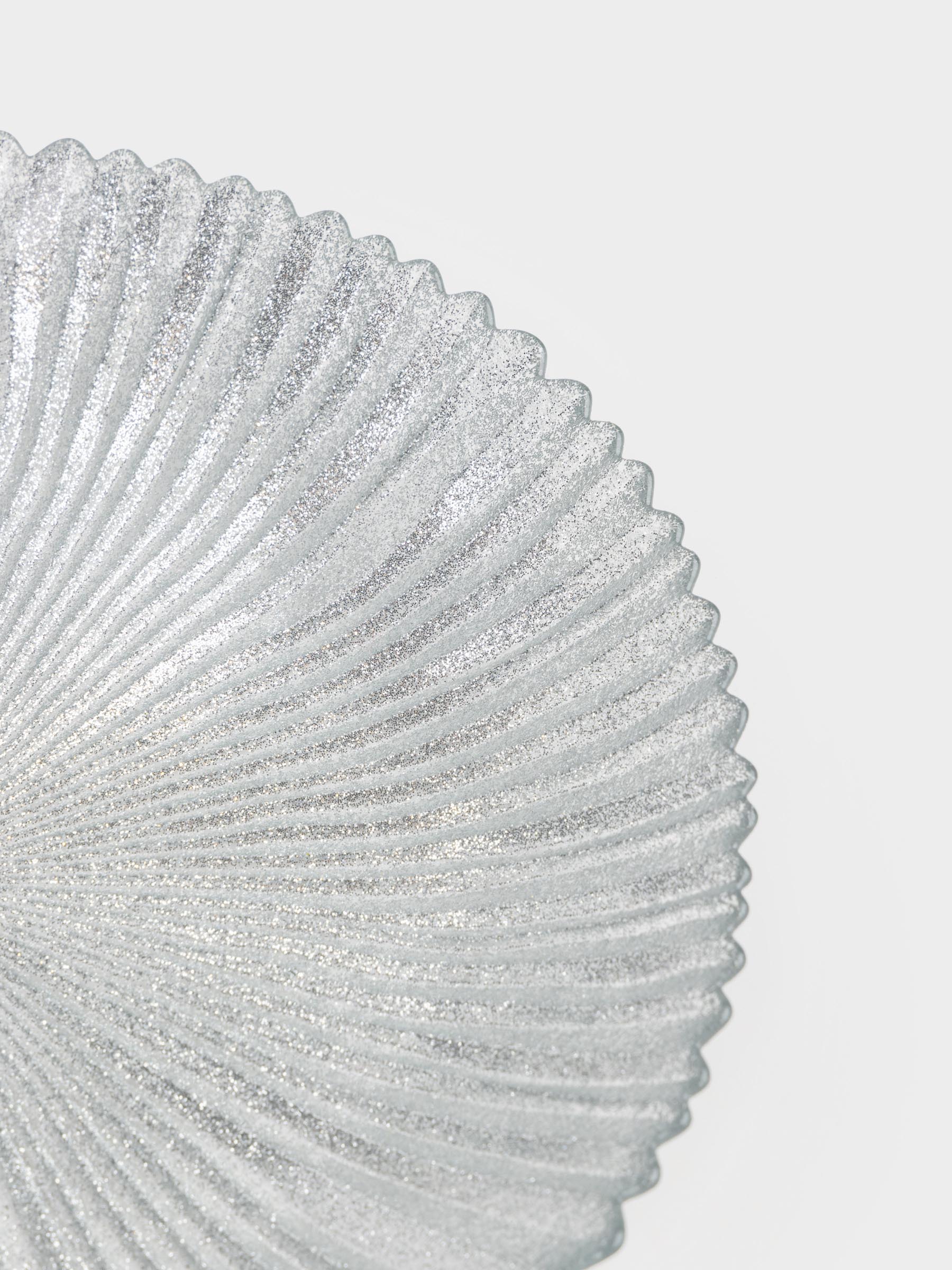 Тарелка закусочная, 21 см, стекло, серебристая, Avila, image-3