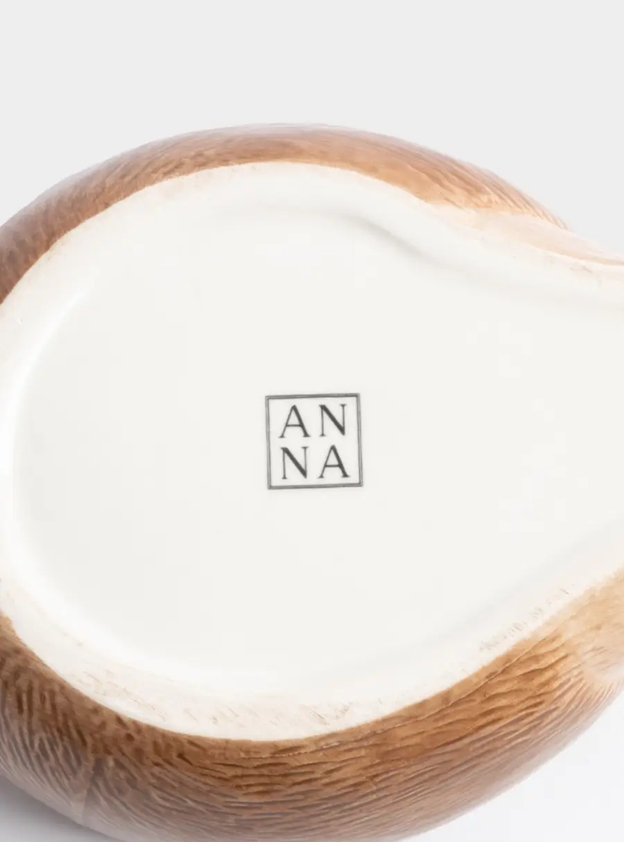 Конфетница, 21х15 см, керамика, коричневая, Еж с листом, Autumn forest, image-4