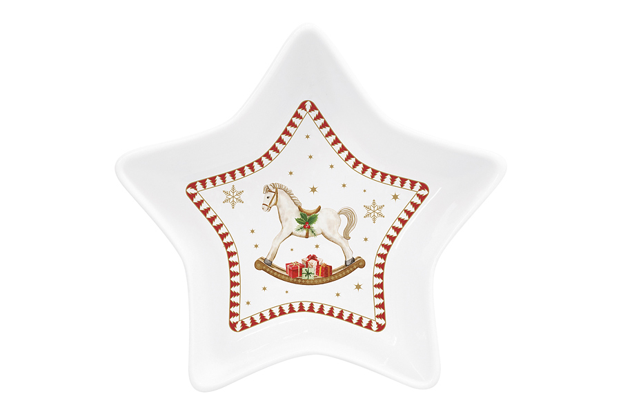 Салатник, 15х5 см, 250 мл, фарфор P, белый, Новогодняя гирлянда, Magie de Noel