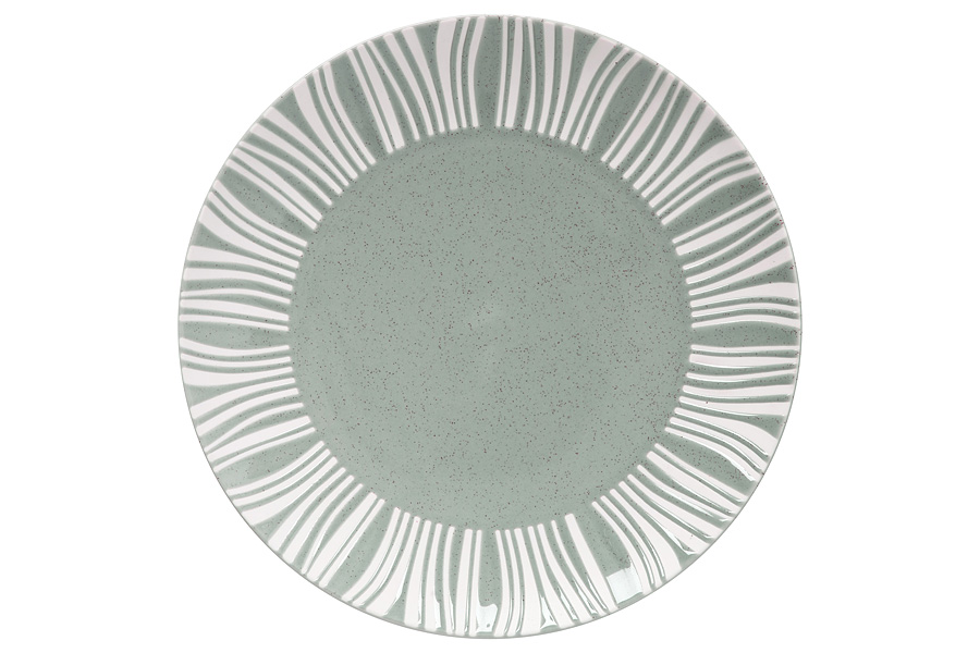 Тарелка  обеденная Solaris серо-зеленая 27,5 см