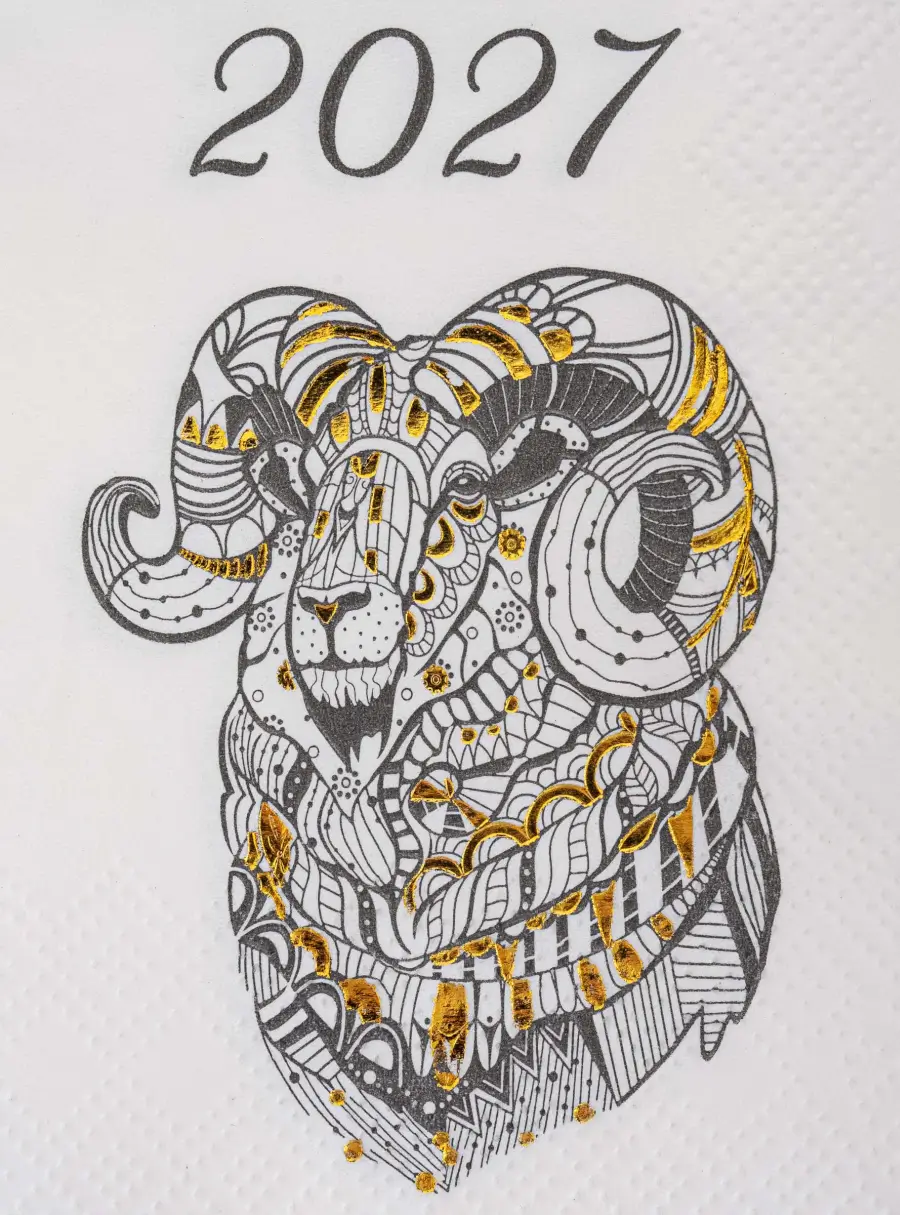 Салфетки бумажные, 21х21 см, 20 шт, квадратные, белые, Архар, Sheep ,image-2