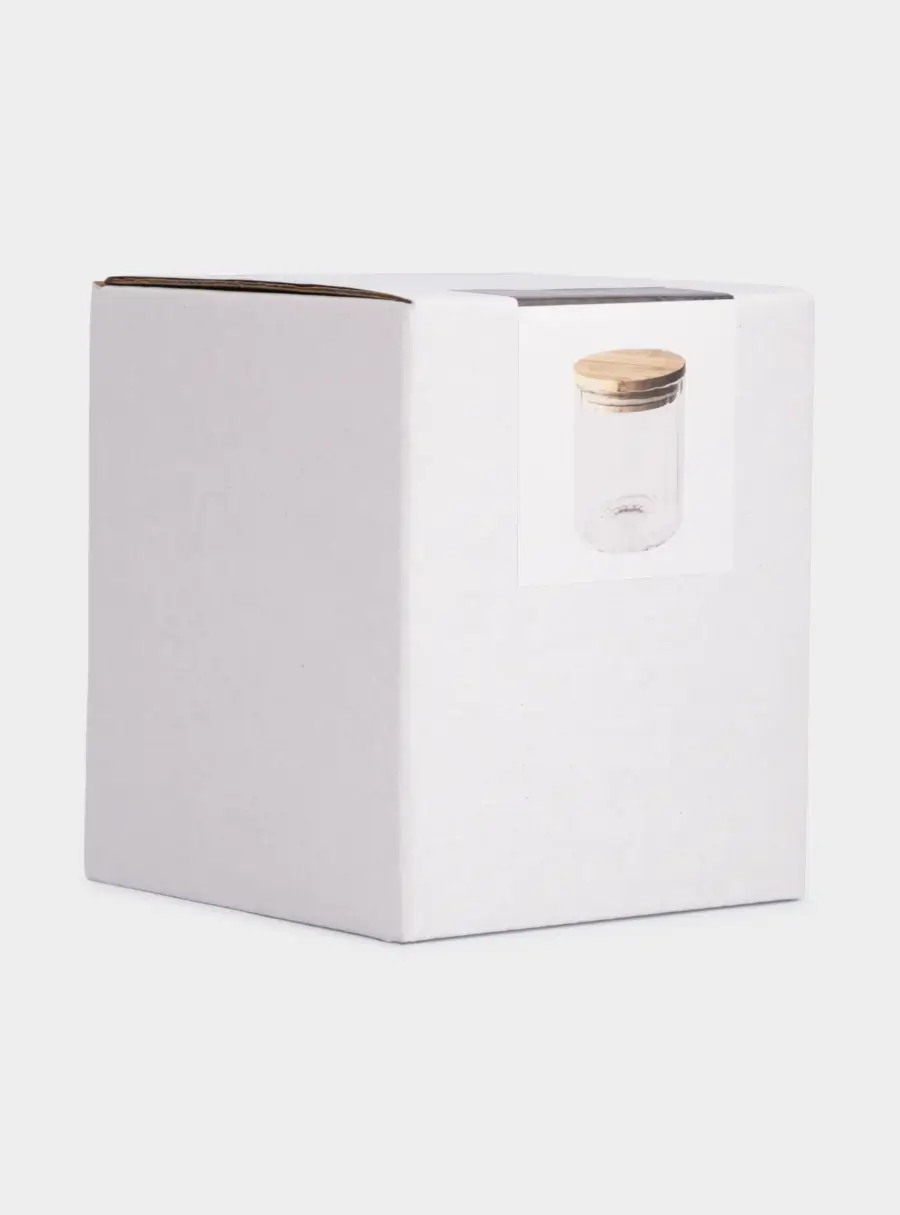 Банка для сыпучих продуктов, 500 мл, стекло Б/бамбук, Grand, image-4