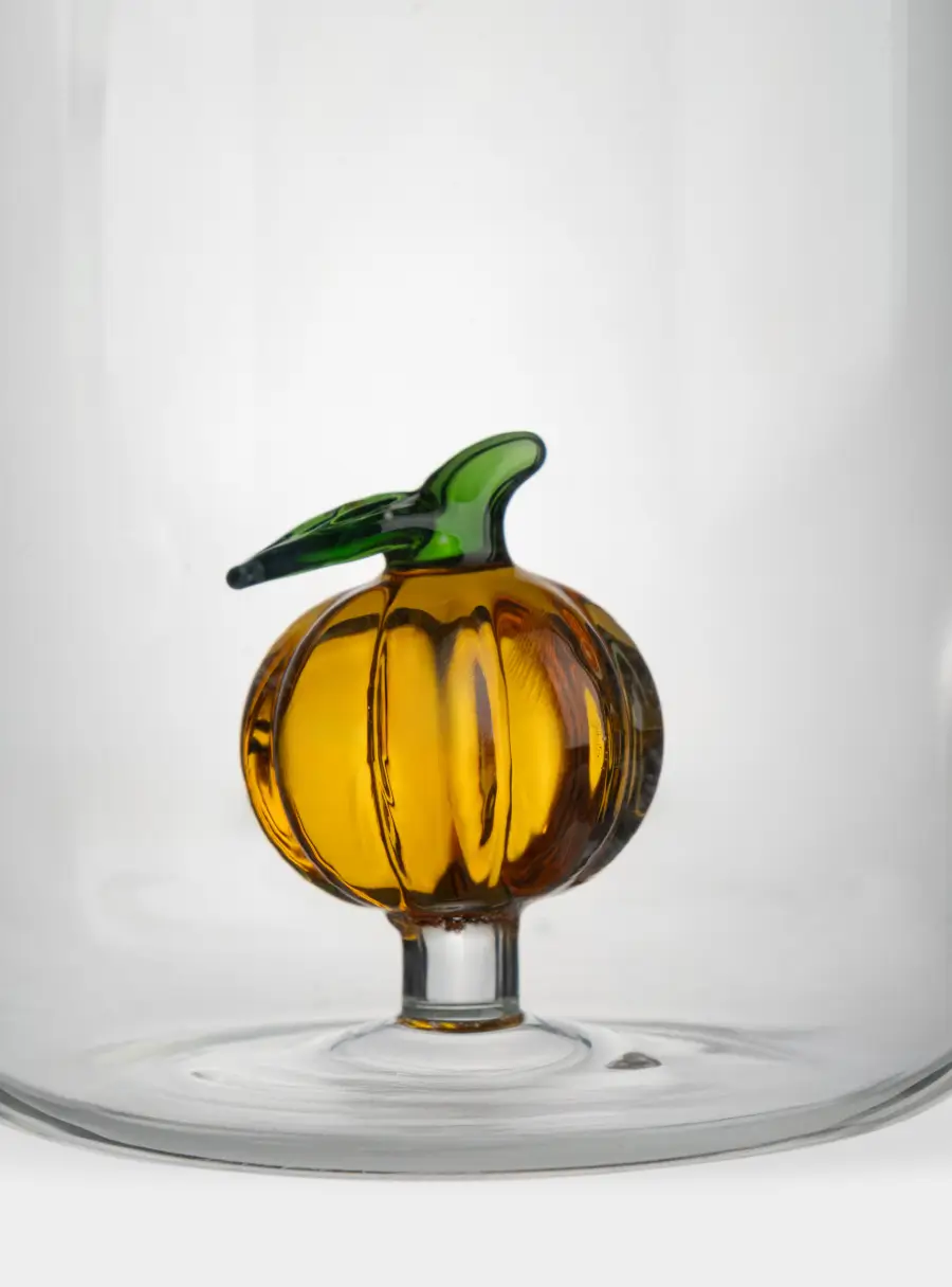 Кружка, 450 мл, стекло Б, зеленая ручка, Тыква, Bright pumpkin ,image-2
