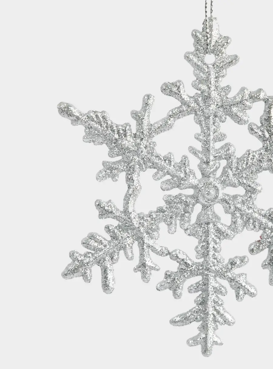Игрушка елочная, 8 см, пластик, серебристая, Снежинка, Event ,image-2
