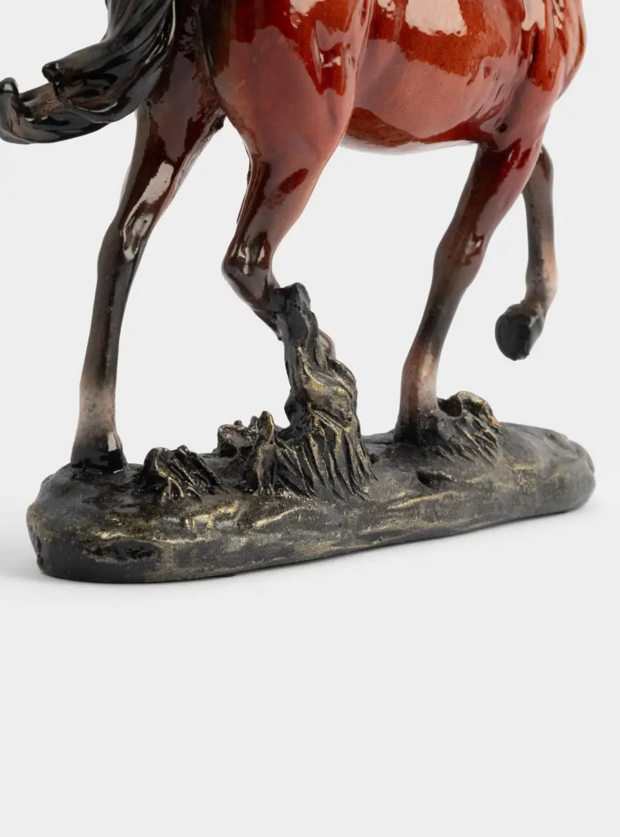 Статуэтка, 22 см, полирезин, коричневая, Бегущая лошадь, Horse ,image-3