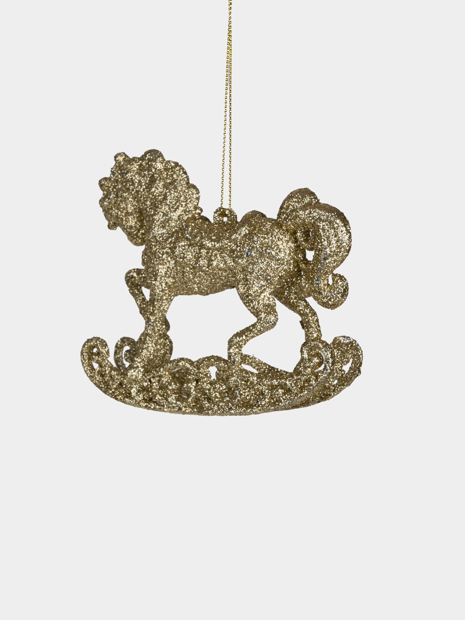 Игрушка елочная, 11 см, пластик, шампань, Лошадь, New year, image-0