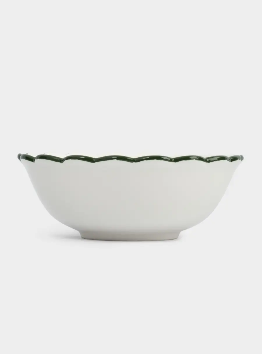 Салатник, 20х8 см, 1,2 л, керамика, зеленый, Лошадка у елки, Festival ,image-3