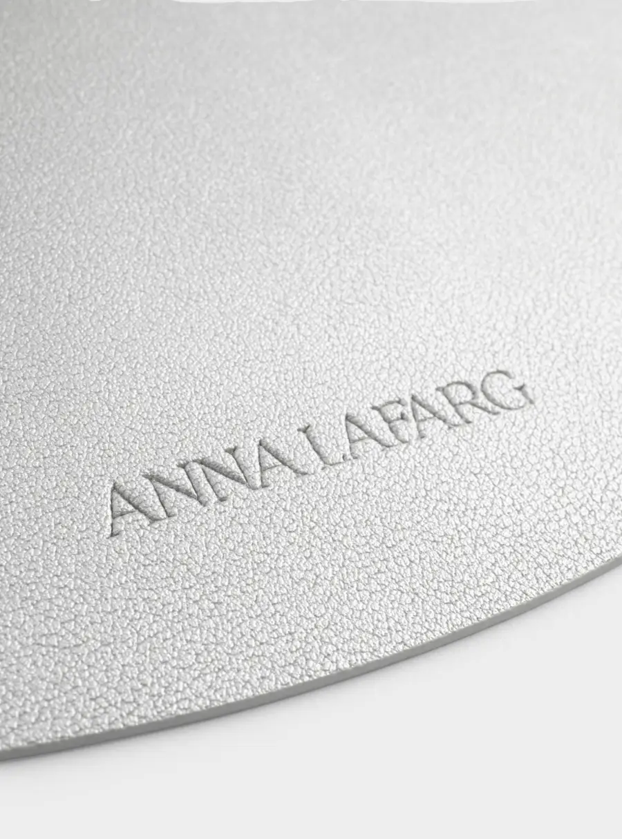 Салфетка под приборы, 38 см, ПВХ, круглая, серебристая, Rock, image-4