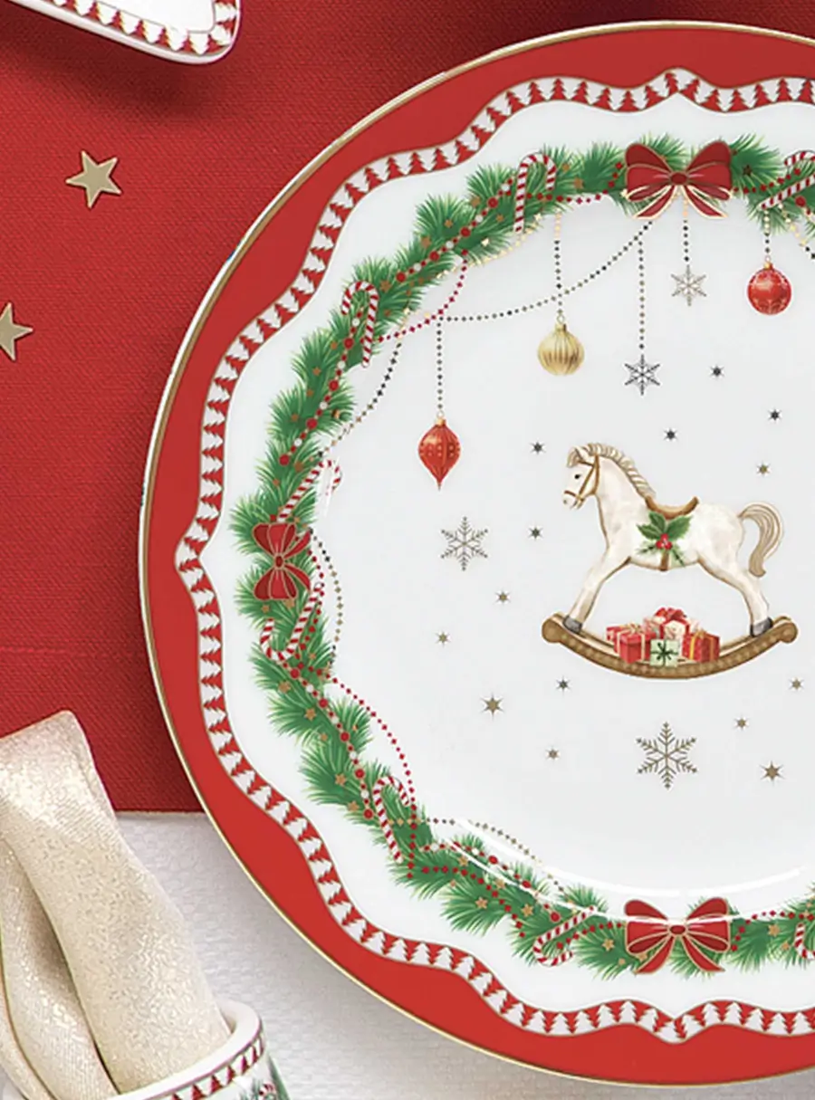Тарелка десертная, 19 см, 4 шт, фарфор P, белая, Микс, Magie de Noel, image-6