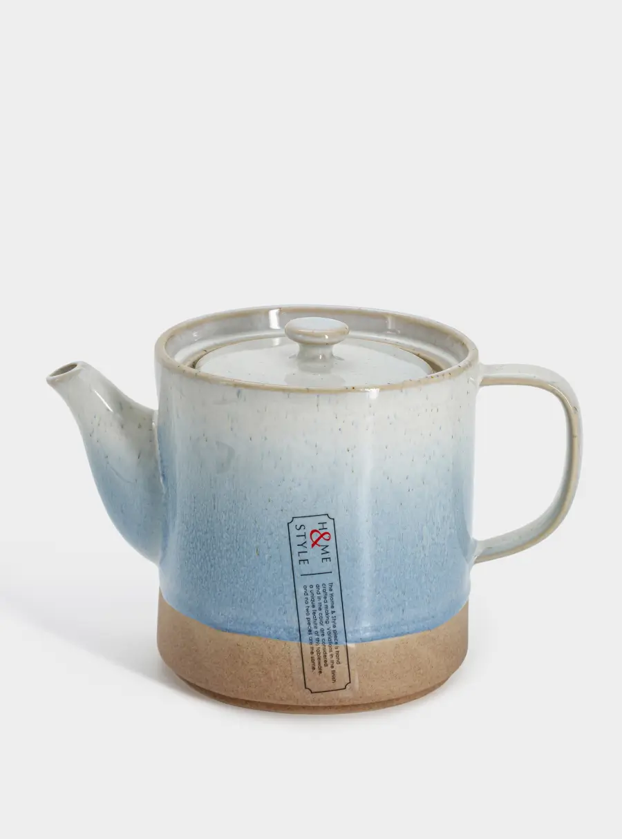 Чайник заварочный, 800 мл, керамика, бежево-голубой, в крапинку, Azurro, image-6