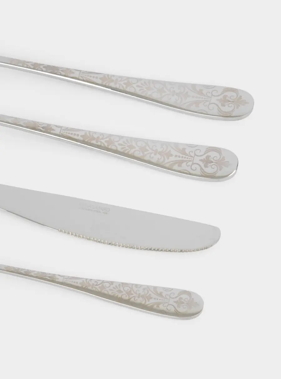 Столовые приборы, 6 перс, 24 пр, сталь, серебристые, Узоры, Valetta, image-2