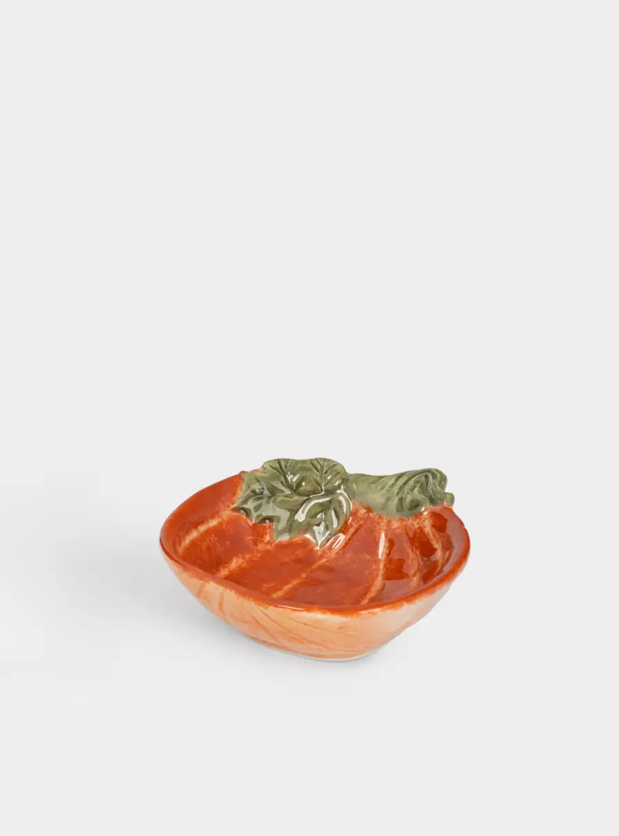 Пиала, 15х14х5 см, 540 мл, керамика D, оранжево-зеленая, Тыква с листом, Bright pumpkin ,image-1