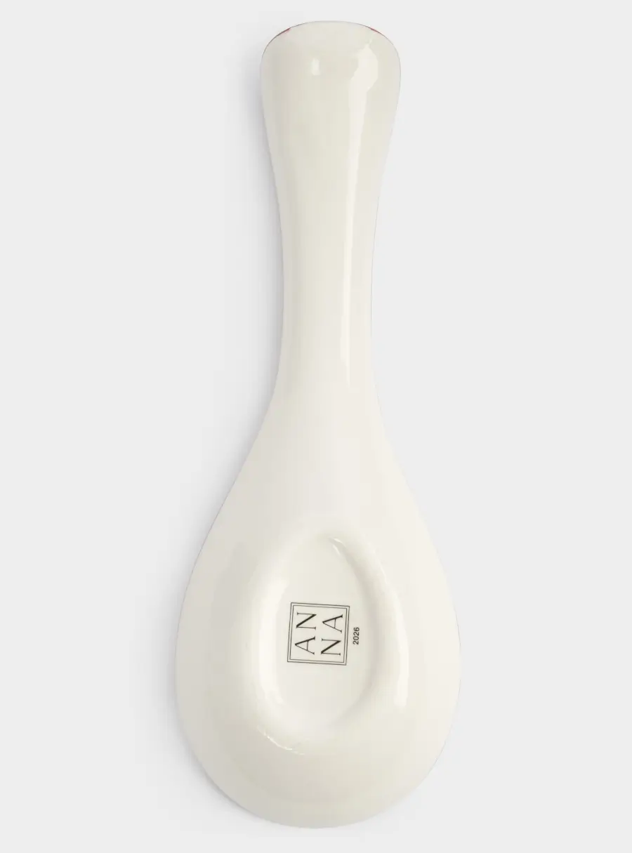 Подставка под ложку, 25х9 см, керамика, красная, Лошадка у елки, Festival ,image-4