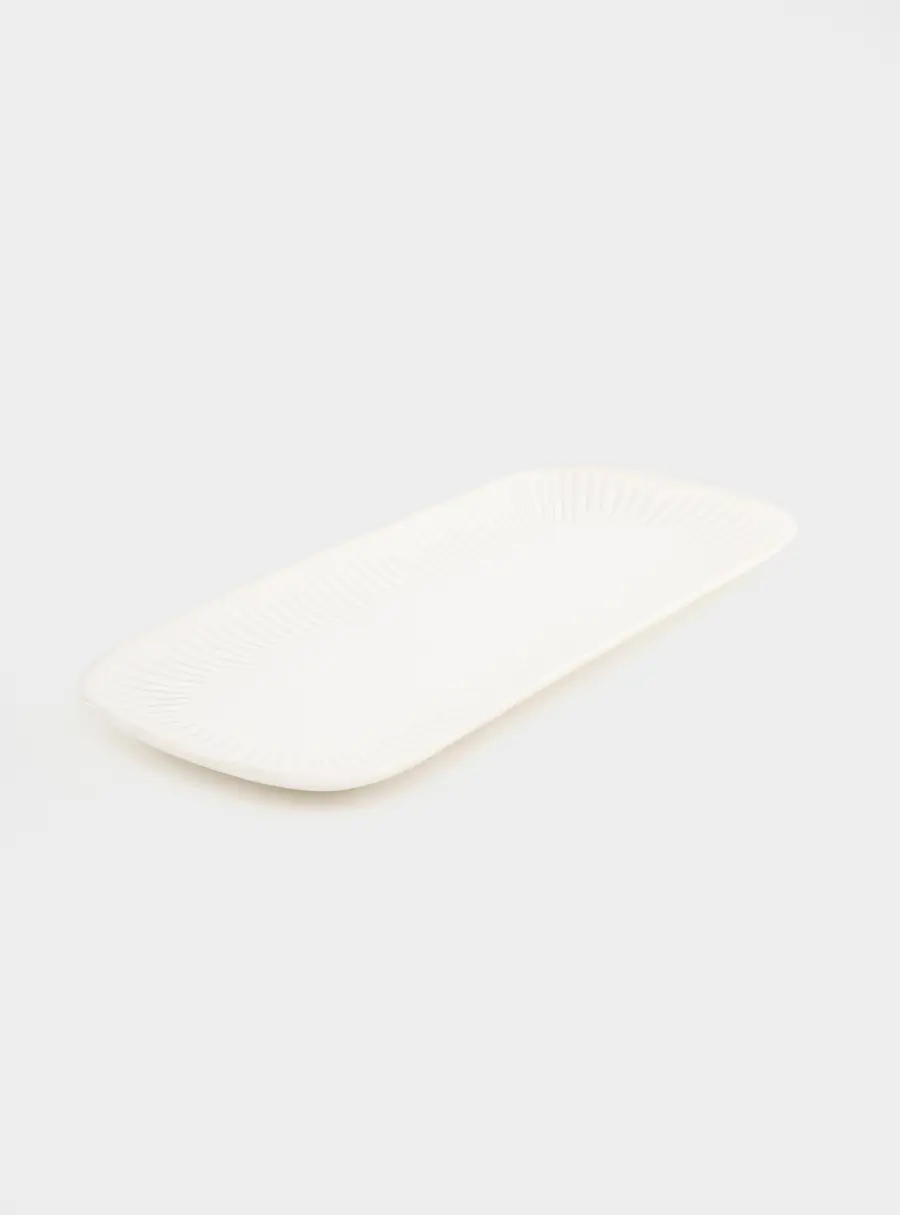 Блюдо, 36x16 см, прямоугольное, белое, Gallery, image-1