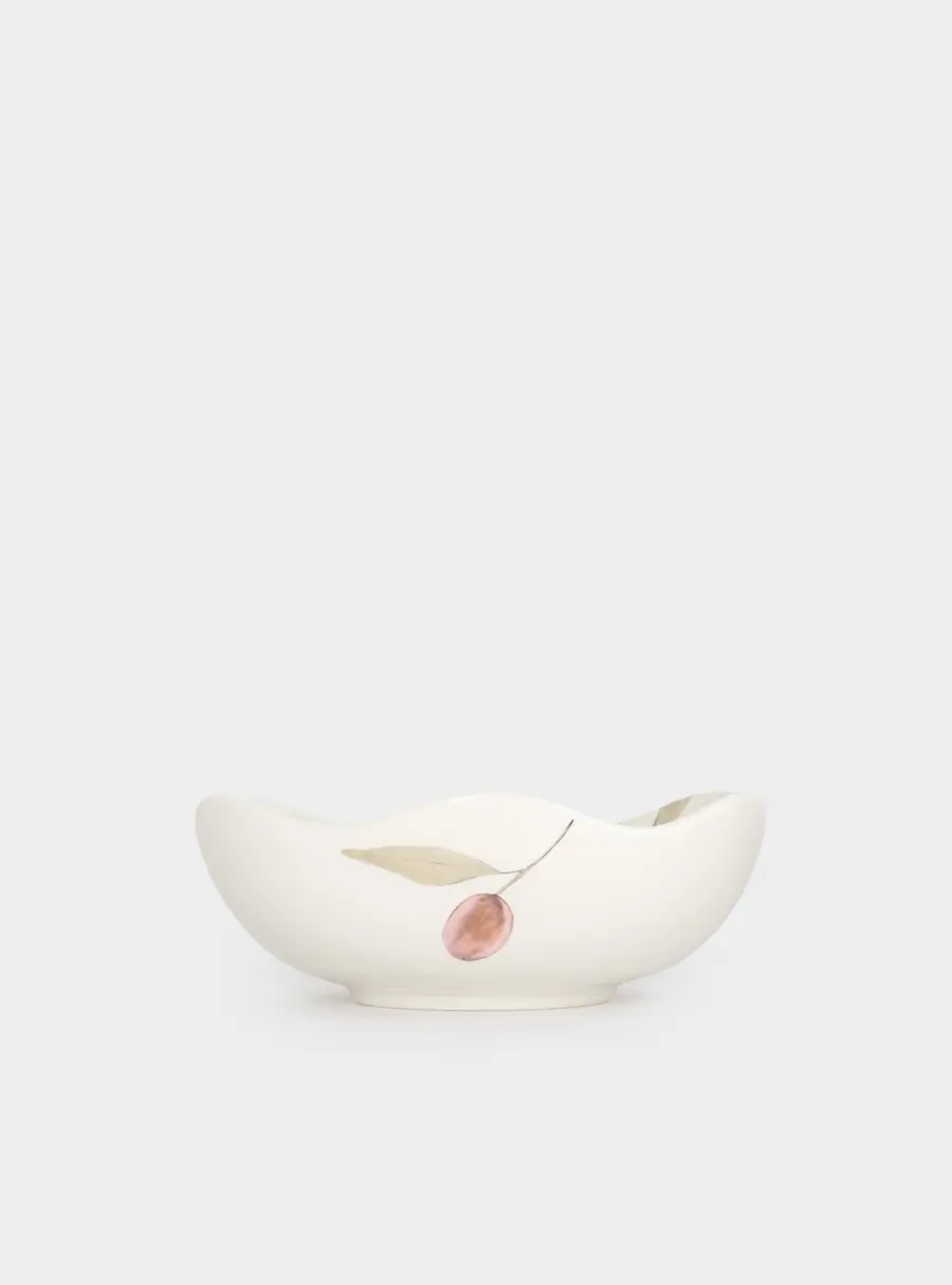 Салатник, 21х7 см, 1,1 л, керамика, белый, Сливы, Plum Orchard, image-4