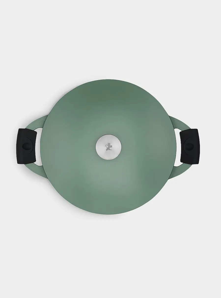 Кастрюля, 28 см, 6.3 л, с крышкой, с покрытием, алюминий, зелёная, Agile, image-1