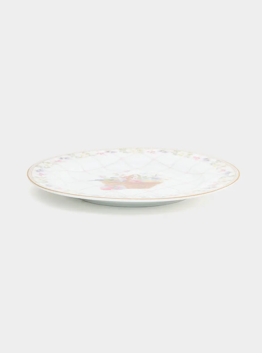 Тарелка закусочная, 19 см, фарфор P, белая, Корзина с цветами, Spring Bloom ,image-2