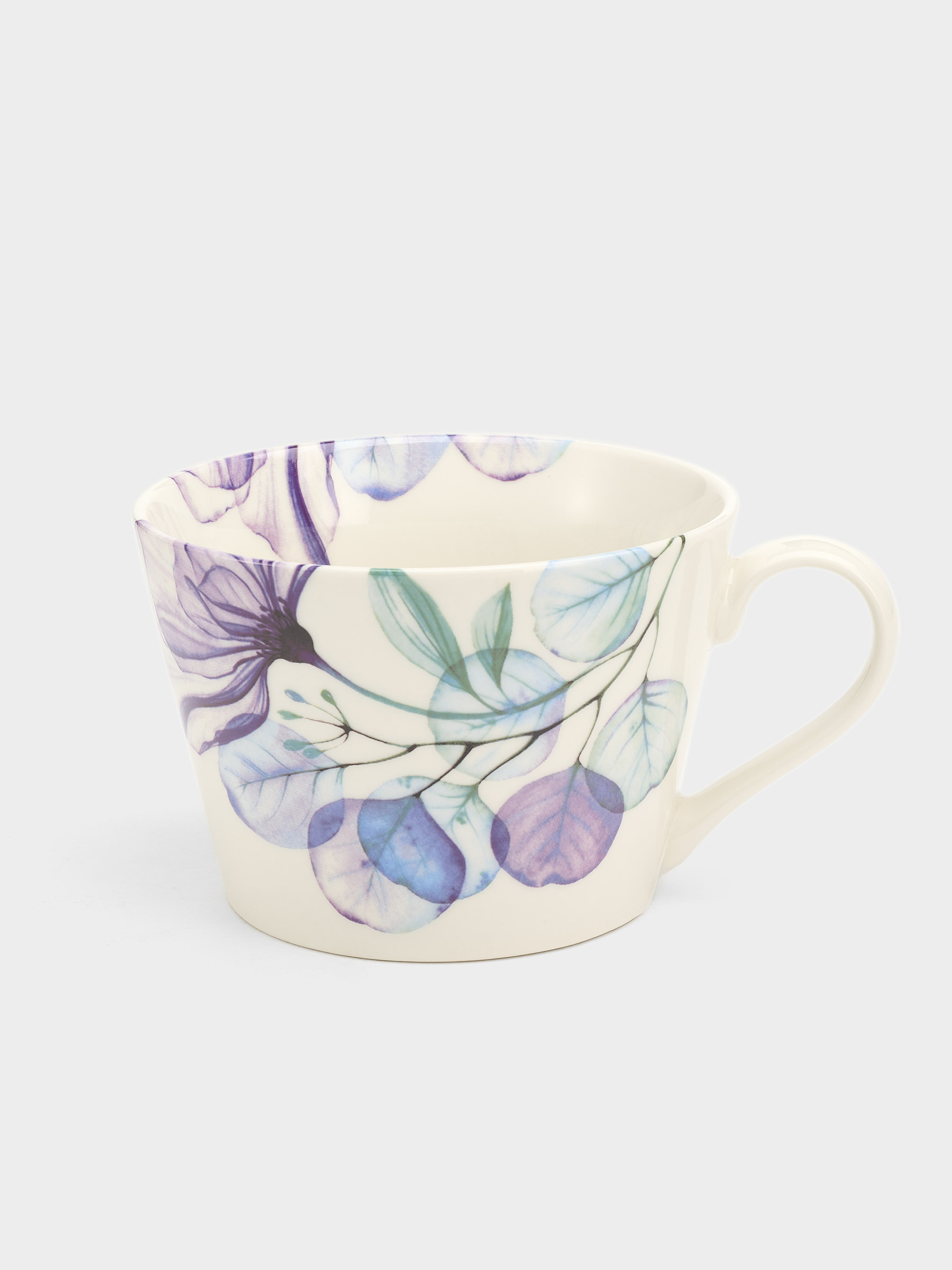 Кружка, 480 мл, фарфор N, белая, Азалия фиолетовая, Magic flowers, image-0