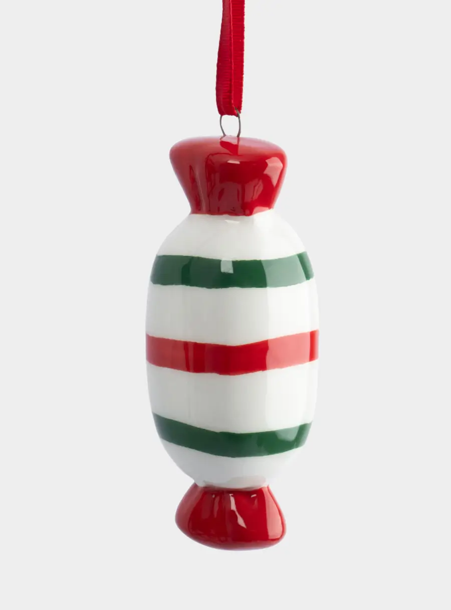 Игрушка елочная, 8 см, керамика, Конфета, New year ,image-0