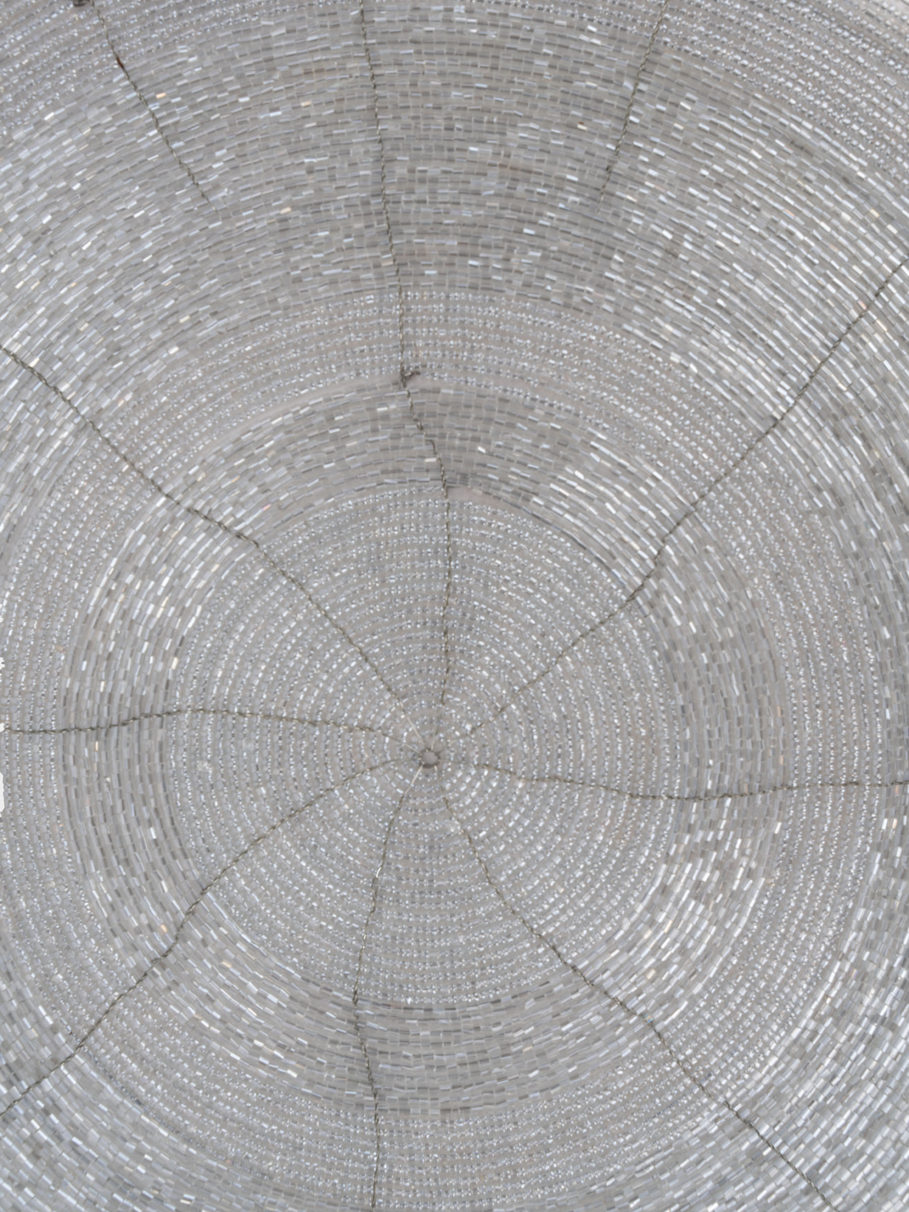 Салфетка под приборы, 36 см, бисер, круглая, серебристая, Bijou, image-2