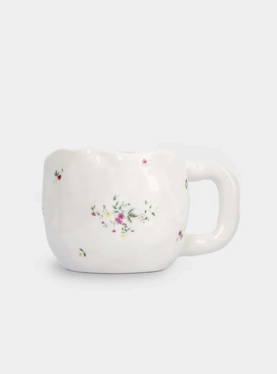 Кружка, 550 мл, керамика, белая, Цветы, Meadow ,image-2