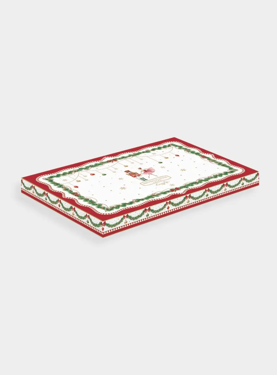 Блюдо, 35х23,5 см, фарфор P, белое, овальное, Новогодняя гирлянда, Magie de Noel ,image-1